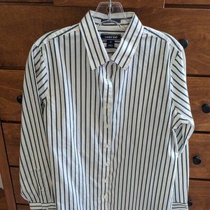 Lands' End no-iron Supima women's button down shirt, size 12